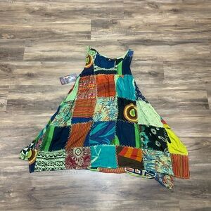 Colorful Patchwork Women’s Mini Dress